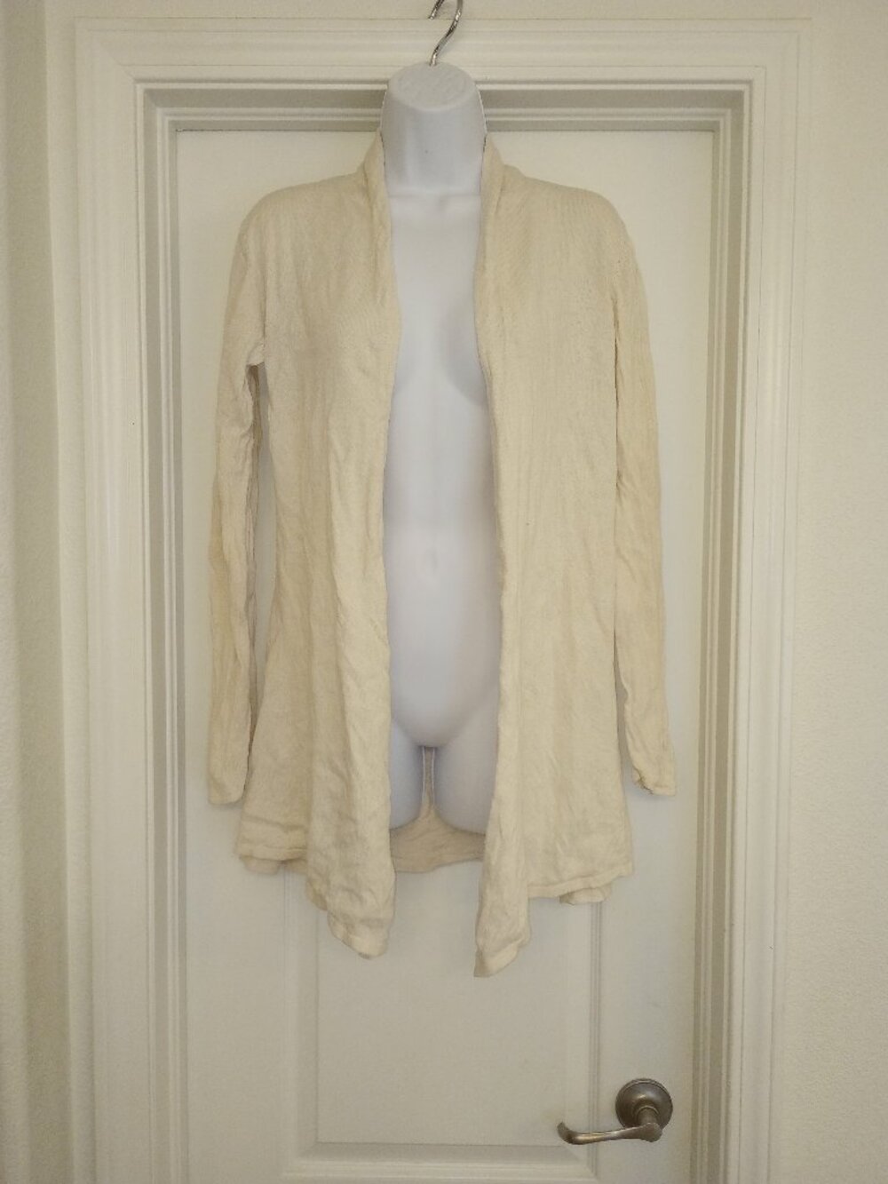 Peruvian Connection Ivory Flyaway Cardigan Sweater